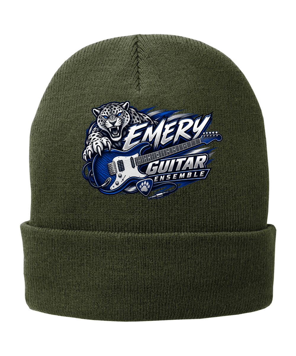 Emery Weiner Guitar Ensemble- Embroidered Sports Logo Fleece Lined Beanies
