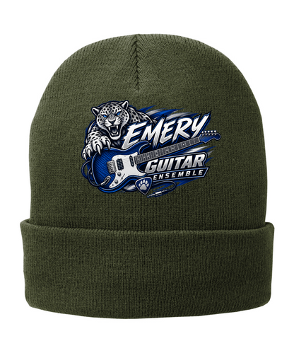 Emery Weiner Guitar Ensemble- Embroidered Sports Logo Fleece Lined Beanies