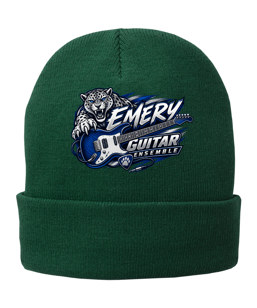 Emery Weiner Guitar Ensemble- Embroidered Sports Logo Fleece Lined Beanies
