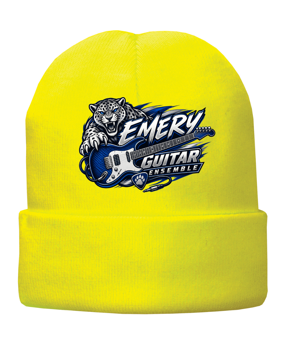Emery Weiner Guitar Ensemble- Embroidered Sports Logo Fleece Lined Beanies