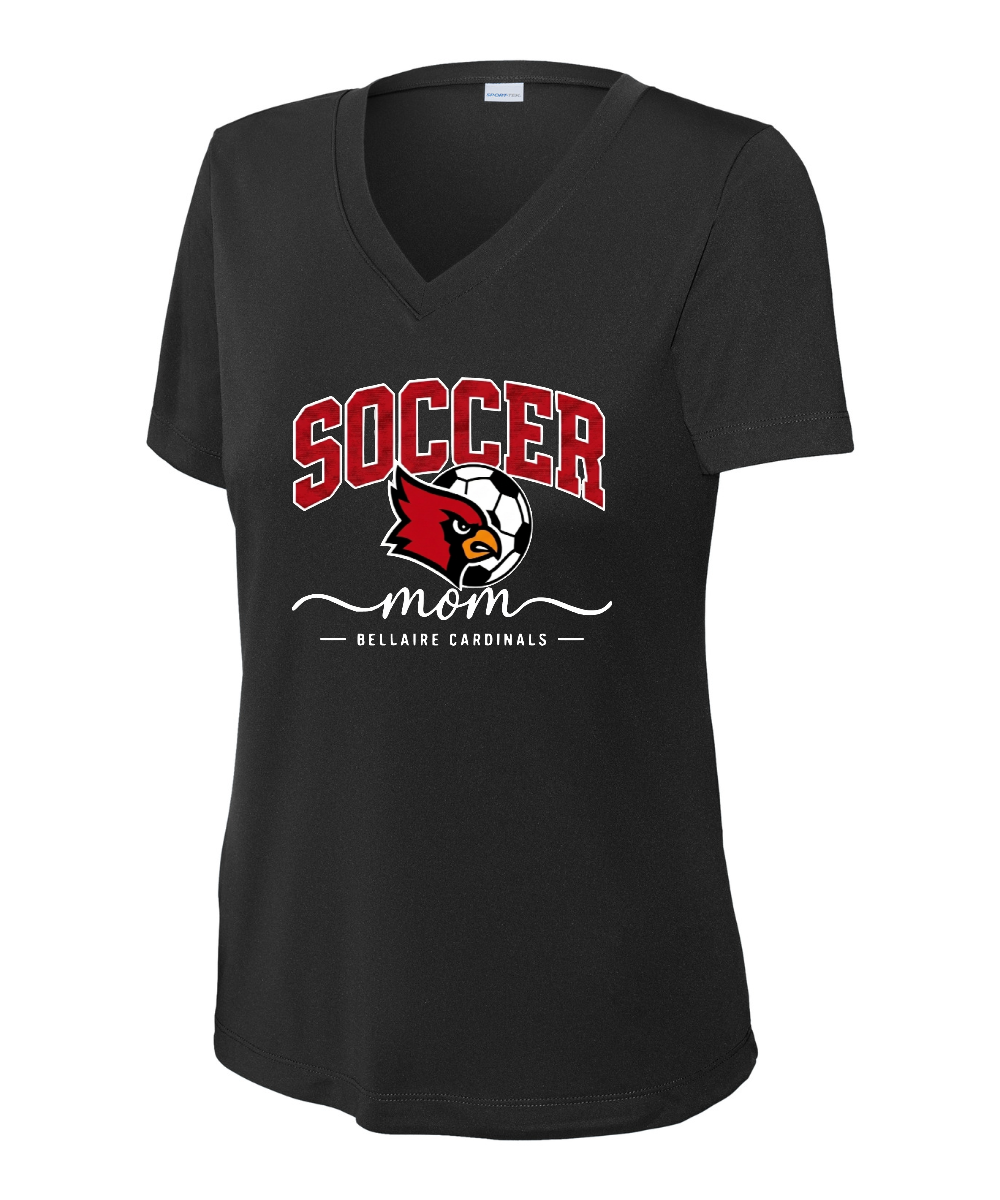 Bellaire Cardinals- Bellaire Soccer Mom V-Neck Performance Tee