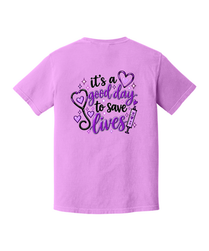 SouthArk College- "Good Day To Save Lives" Heavyweight Tee