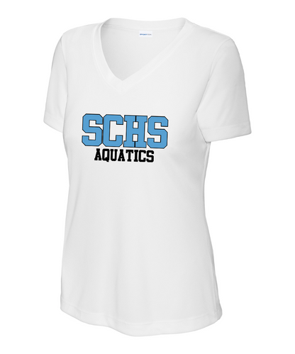 Shadow Creek Aquatics - SCHS Aquatics Ladies Vneck Performance Tee