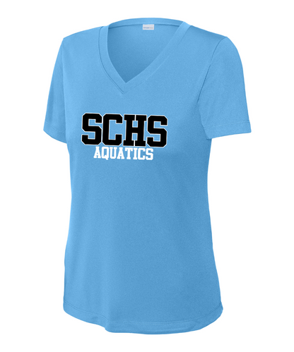 Shadow Creek Aquatics - SCHS Aquatics Ladies Vneck Performance Tee