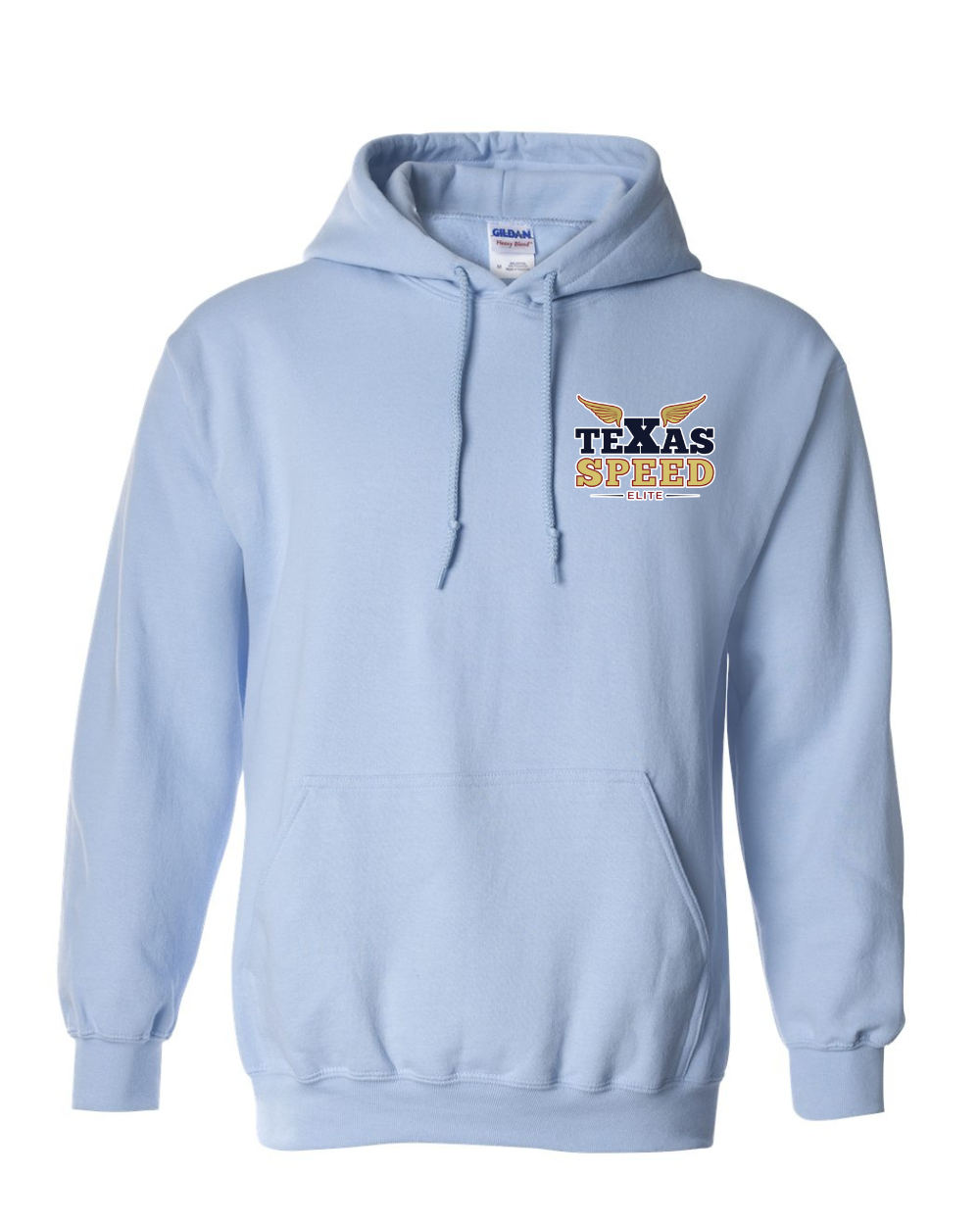 Texas Speed Elite- Embroidered Logo Dryblend Hoodie- Baby blue