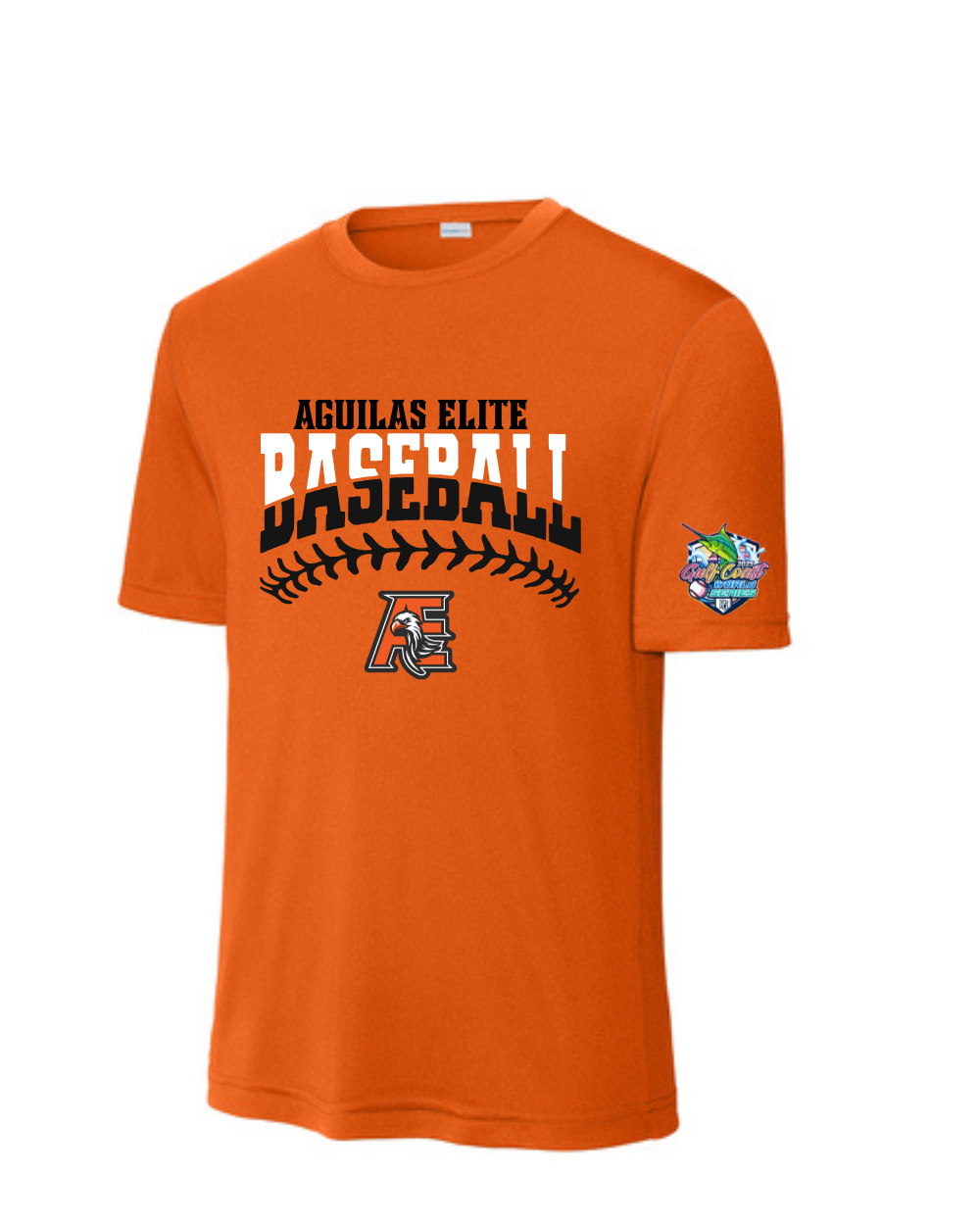 Aguilas Elite-AE Baseball WS Performance Tee- Orange