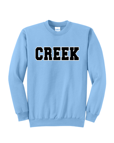 Shadow Creek HS -Creek Embroidered Applique Crewneck- Medium Gray