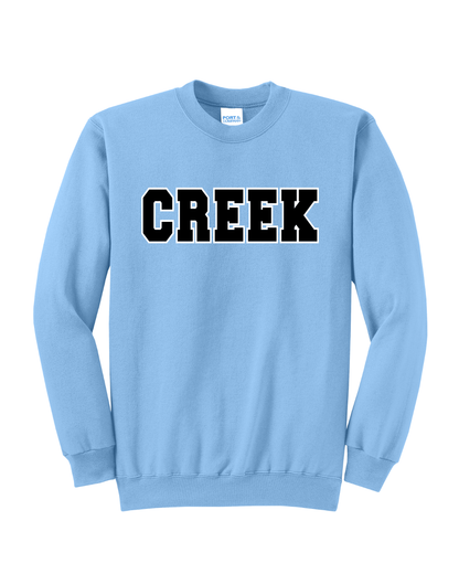 Shadow Creek HS -Creek Embroidered Applique Crewneck- Medium Gray
