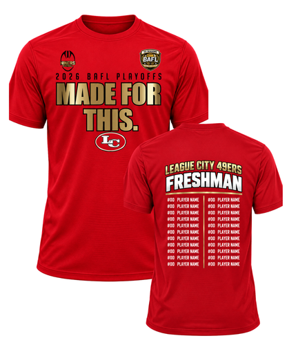 League City 49ers- Playoff Tee 2026- Performance Tee