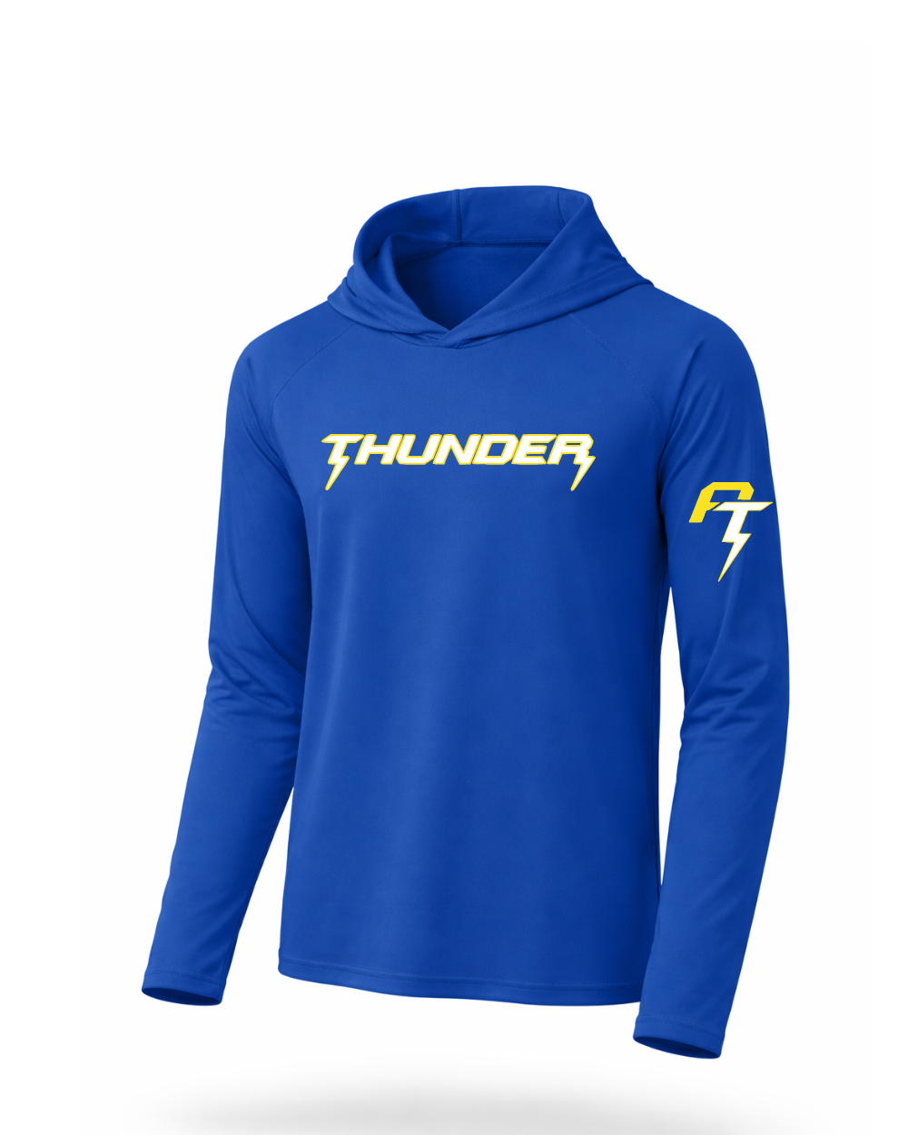 Thunder Baseball-Thunder Baseball  Long Sleeve Hooded Performance Tee