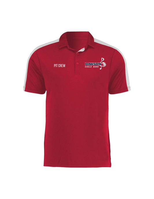Dawson HS Band - Pit Crew Embroidered Band Logo - Red Polo