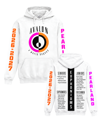 PHS Band- Euphonium Avalon Hoodie 2026- White