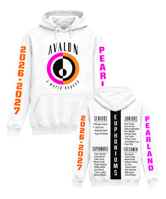 PHS Band- Euphonium Avalon Hoodie 2026- White