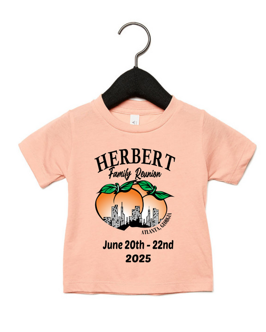 Herbert Family Infant Reunion Tee 2025- Peach Triblend