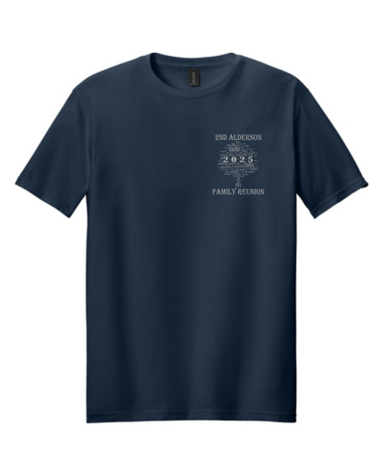 Alderson Family Reunion 2025-Youth Tee- Navy