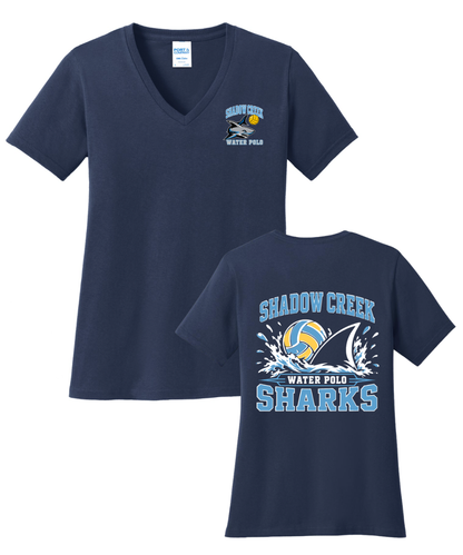 Shadow Creek Aquatics - Water Polo 2026 Ladies Vneck Cotton Tee