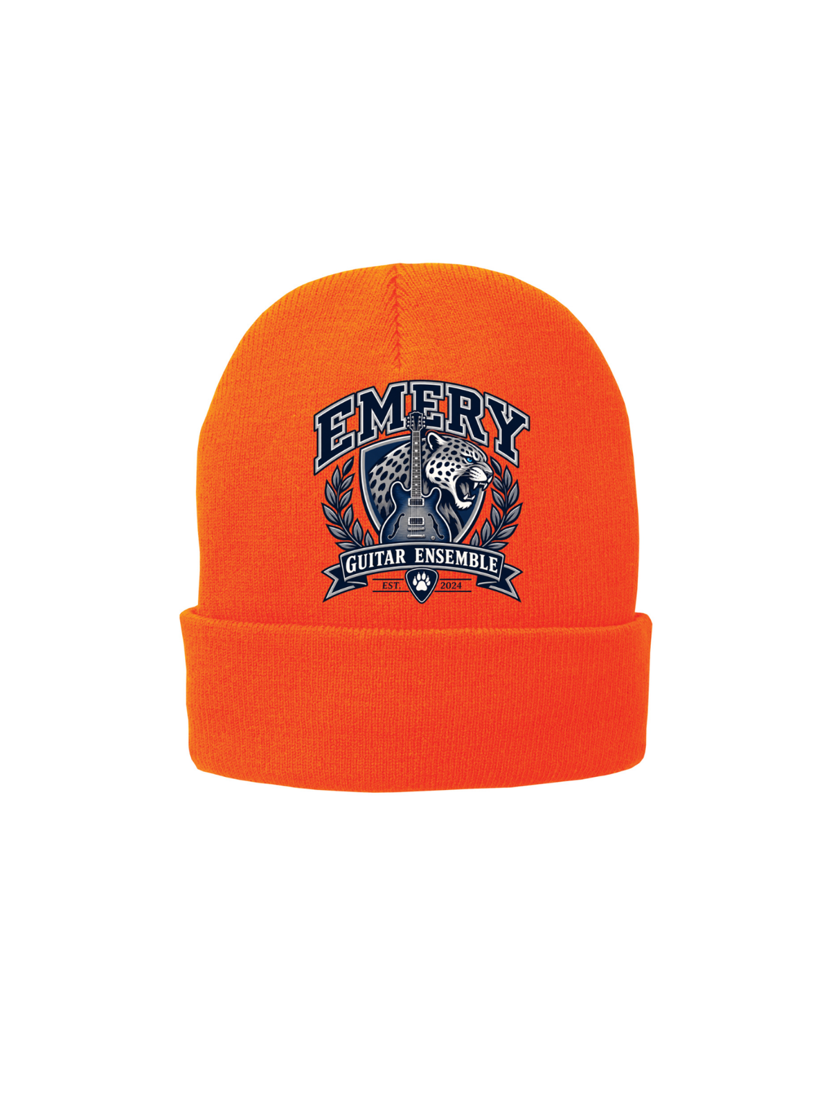 Emery Weiner Guitar Ensemble- Embroidered Traditional Fleece Lined Beanies