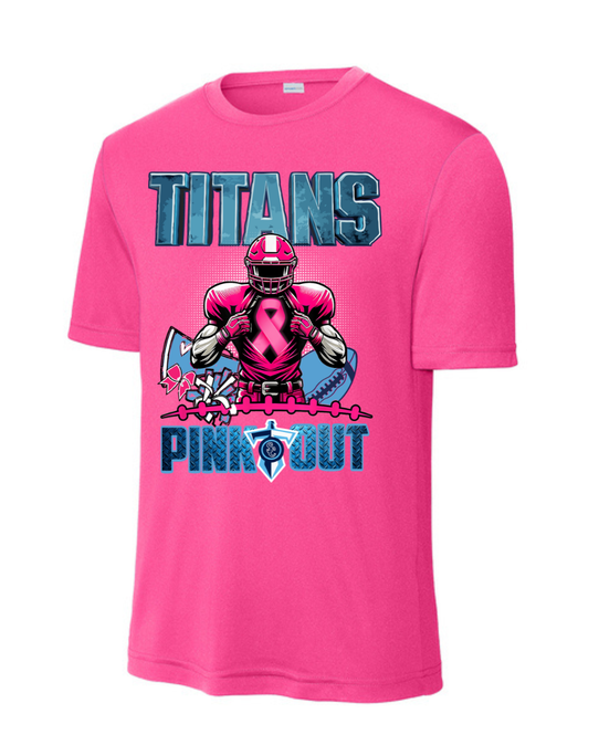 Shadow Creek Titans- Titans Pink Out Short Sleeve Performance Tee