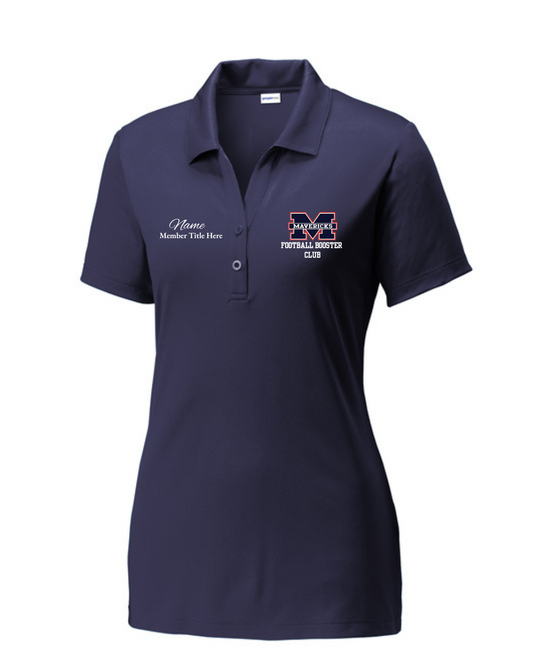 Manvel Booster Club- Ladies Performance Polo Shirt- Navy