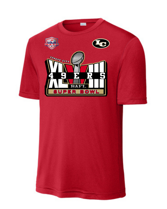 League City 49ers-BAFL Superbowl Performance Tee- Red