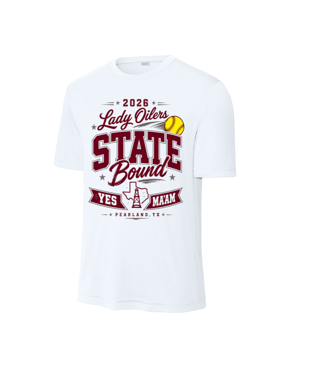 PHS Softball-State Yes Ma'am Performance Short Sleeve Tee