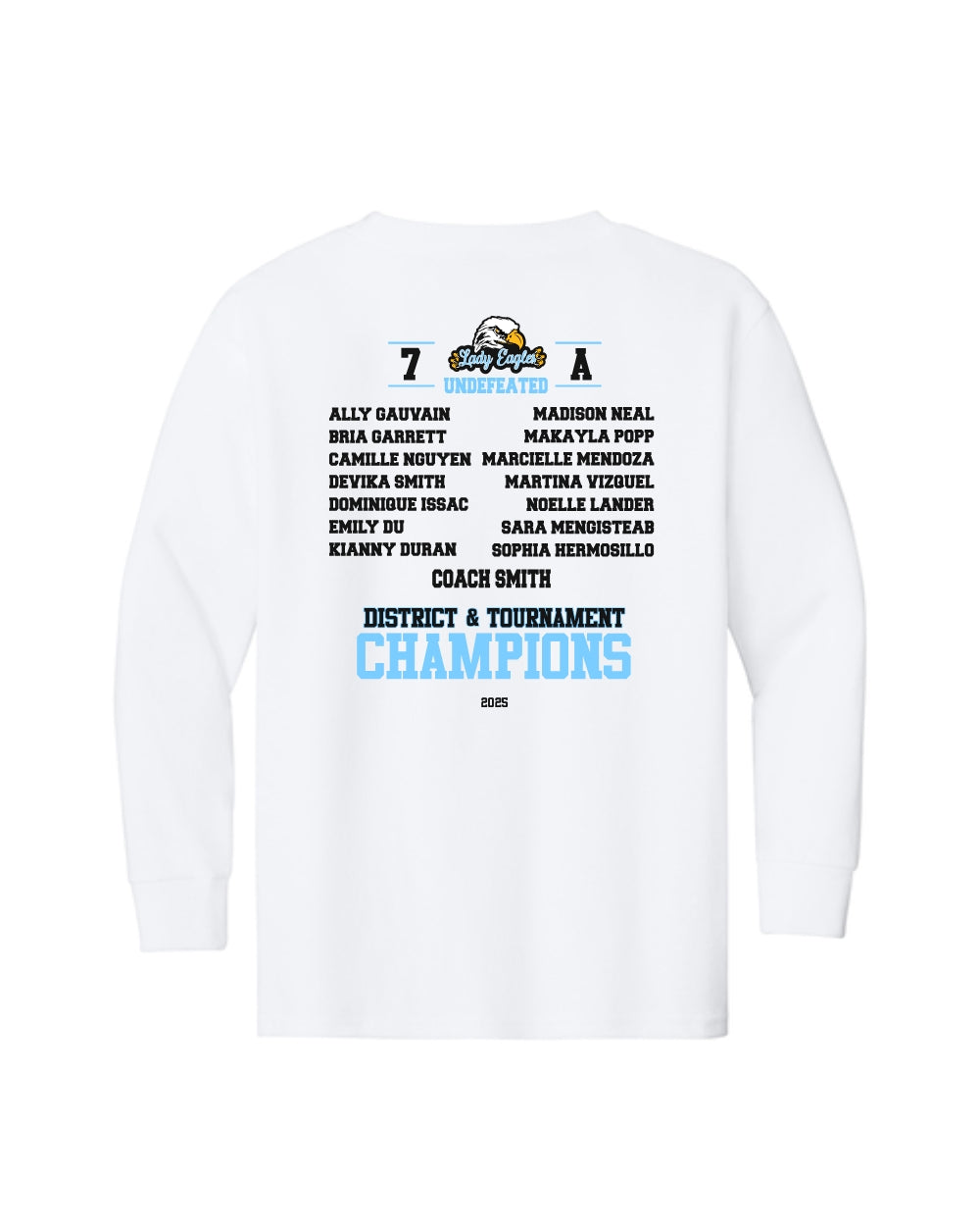 McNair Volleyball - 7A Undefeated District & Tournament Champions Cotton Long Sleeve