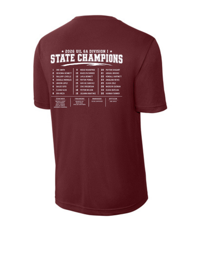 PHS Softball-State Championships Performance Short Sleeve Tee