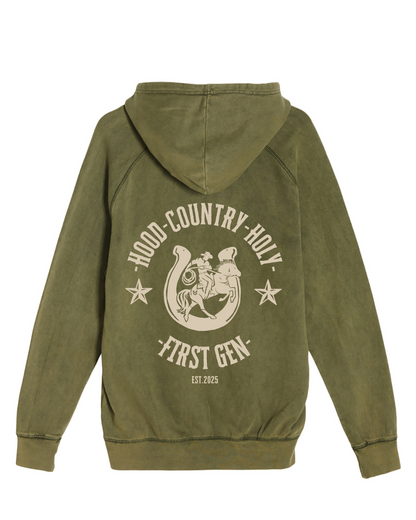 First Gen- Vintage Hood, Country, Holy Hoodie