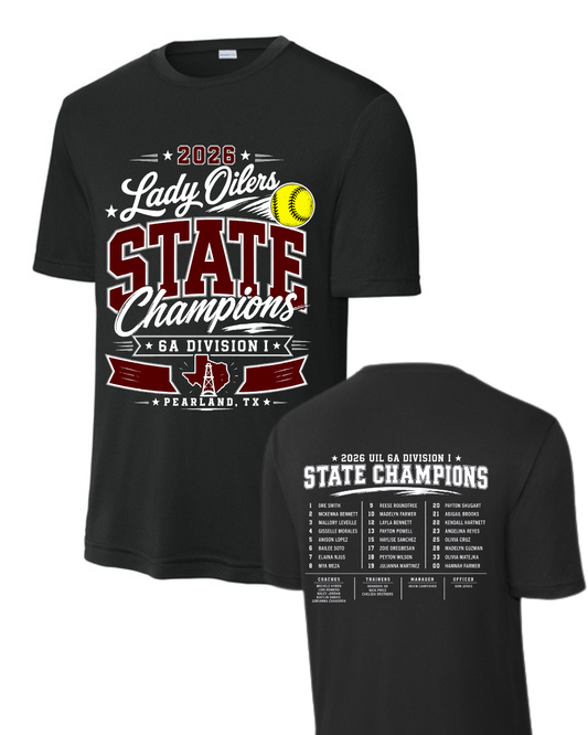 PHS Softball-State Championships PERFORMANCE Short Sleeve Tee