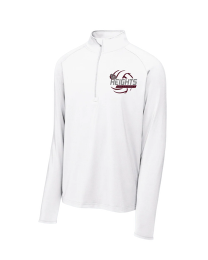 Heights Volleyball- Heights VB Stretch 1/4-Zip Pullover-White