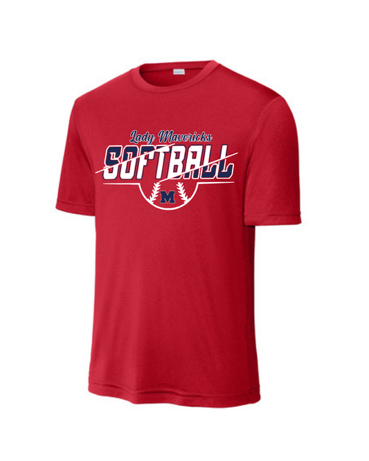 Manvel Softball- Lady Mavericks Softball Short Sleeve Performance Tee