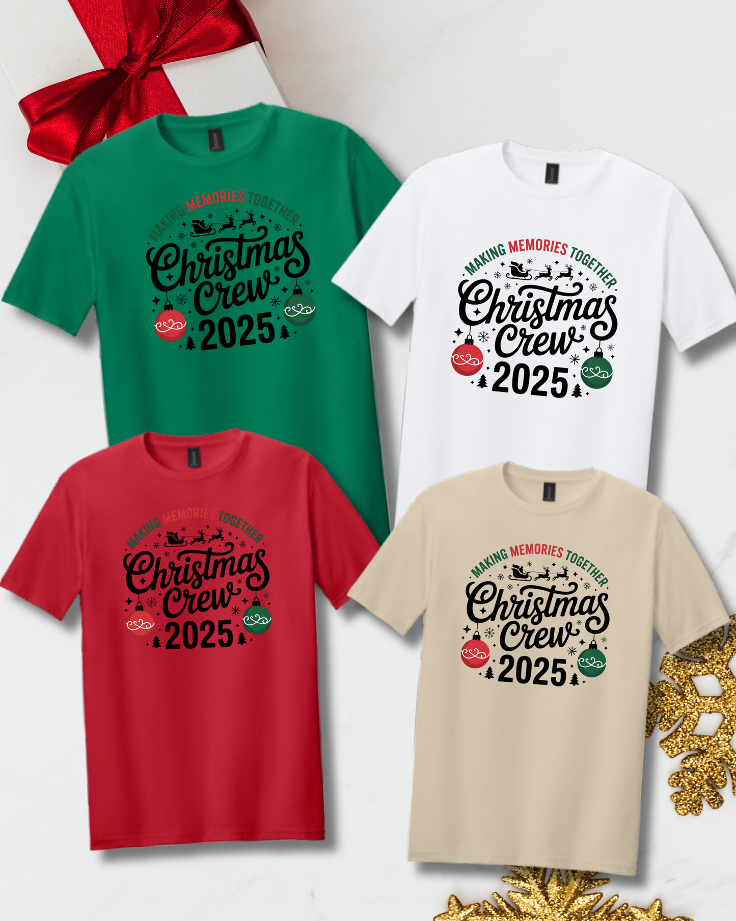 Gift- Family Matching tee - Christmas Crew Making Memories