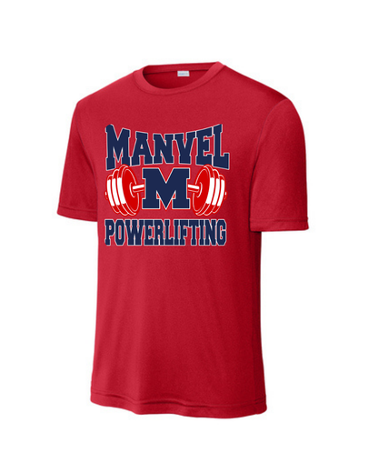 Manvel Powerlifitng-  Manvel Powerlifting Short Sleeve Performance Tee