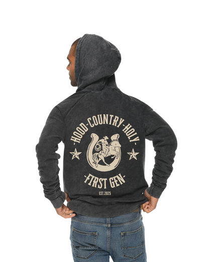 First Gen- Vintage Hood, Country, Holy Hoodie