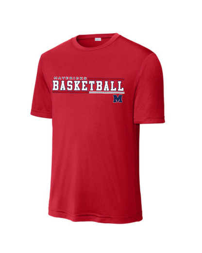 Manvel Basketball- Mavericks Basketball Short Sleeve Performance Tee