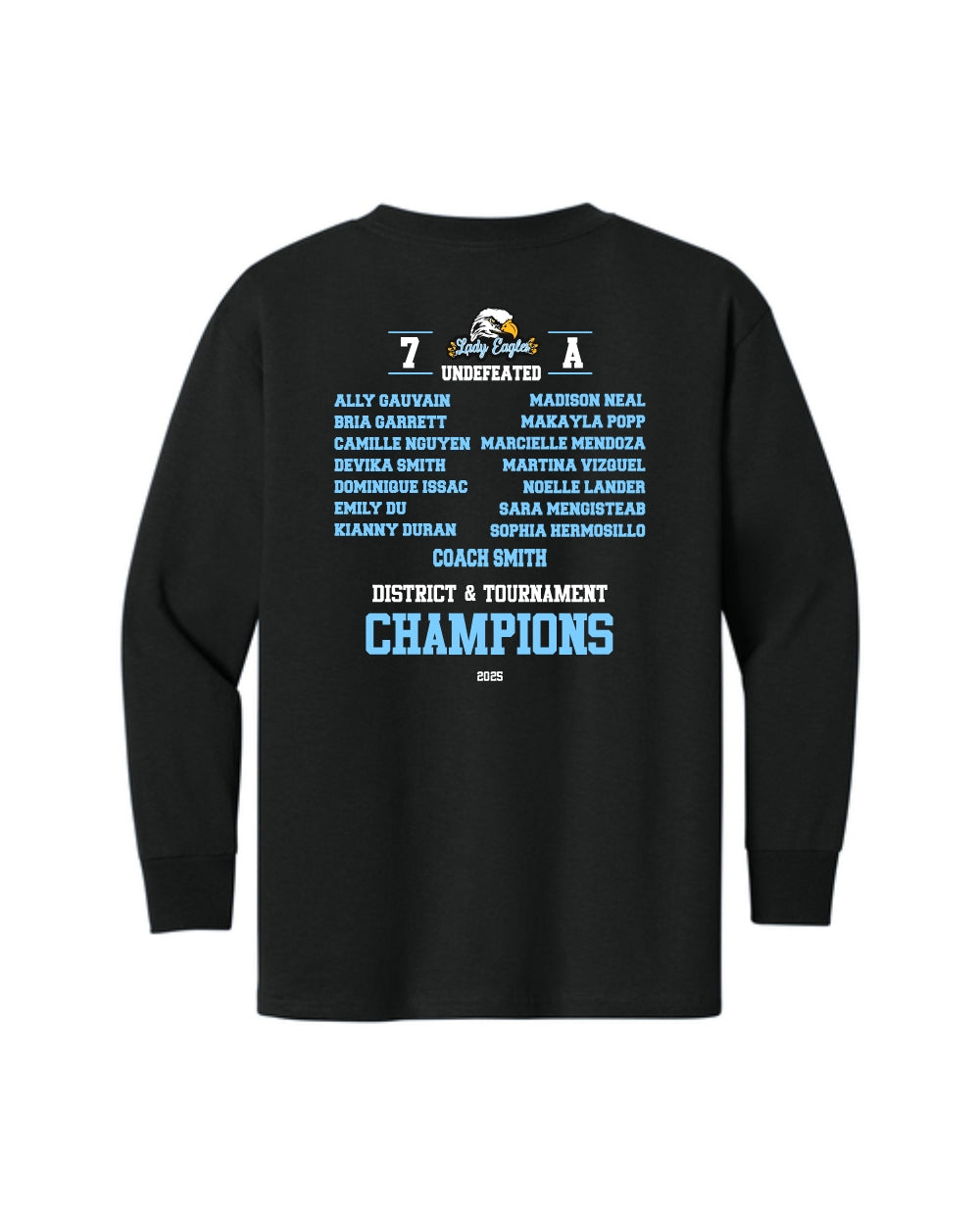 McNair Volleyball - 7A Undefeated District & Tournament Champions Cotton Long Sleeve