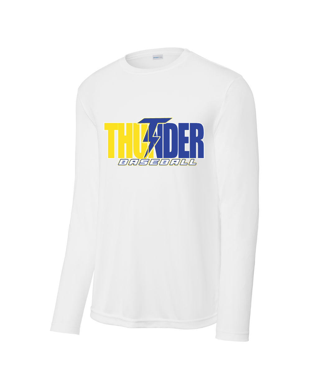 Thunder Baseball-Split Thunder Baseball Long Sleeve Performance Tee
