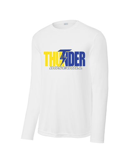 Thunder Baseball-Split Thunder Baseball Long Sleeve Performance Tee
