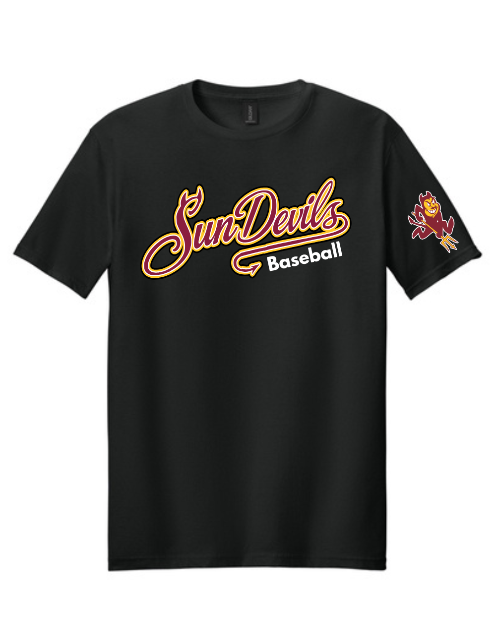 GC Sun Devils Baseball-  Sun Devils Script Short Sleeve Cotton Tee