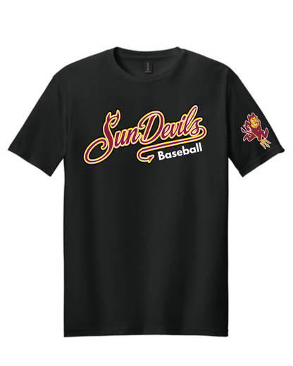 GC Sun Devils Baseball-  Sun Devils Script Short Sleeve Cotton Tee