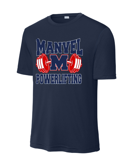 Manvel Powerlifitng-  Manvel Powerlifting Short Sleeve Performance Tee