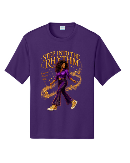 Step into the Rhythm-  Purple Dancer Performance Tee