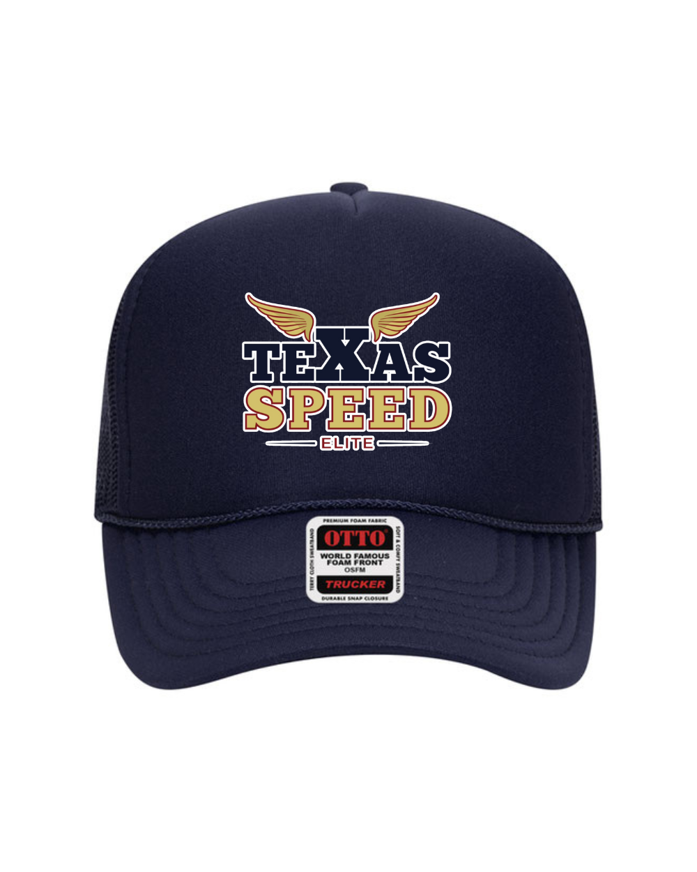 Texas Speed Elite- Foam Trucker Hat- Navy