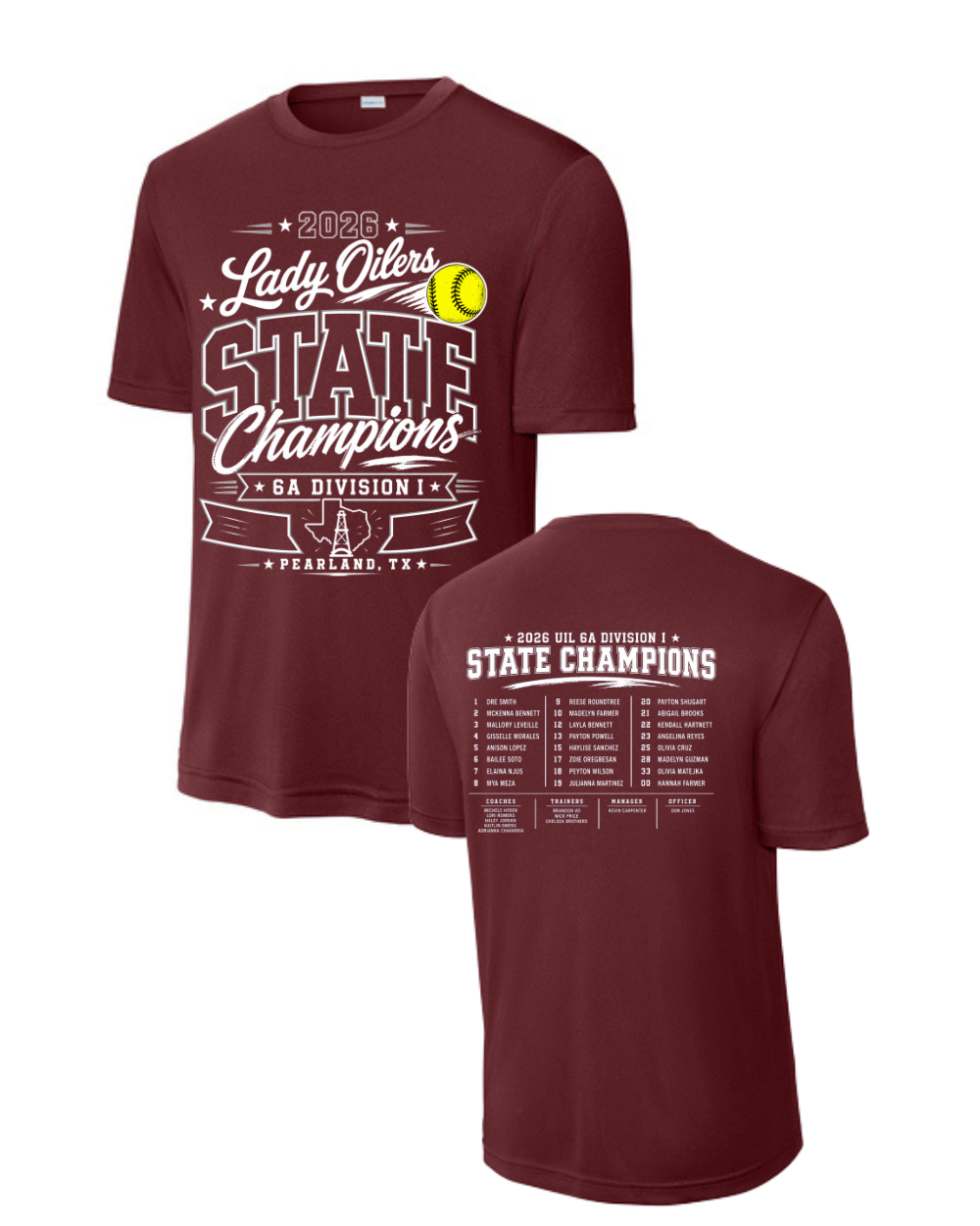 PHS Softball-State Championships Performance Short Sleeve Tee