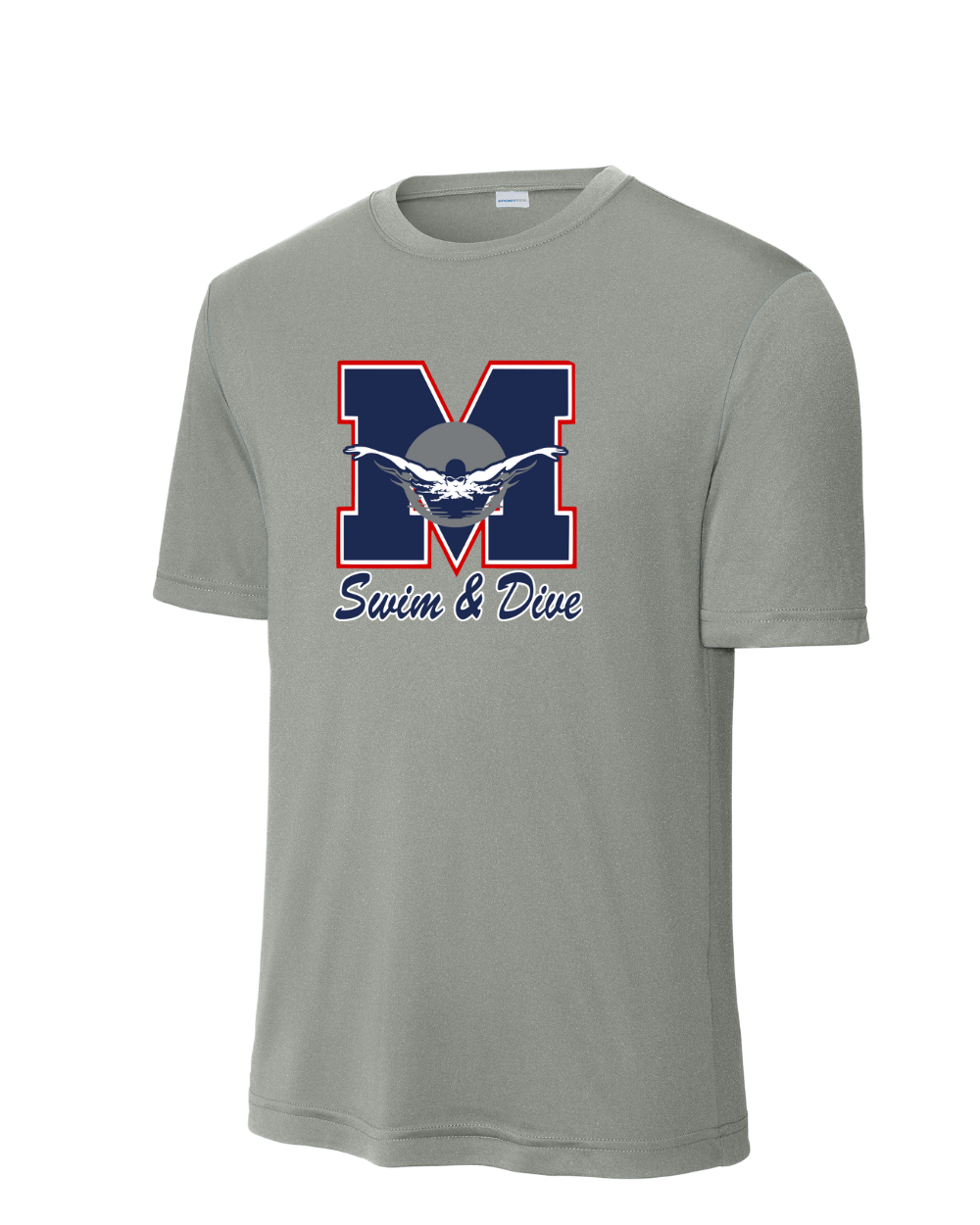 Manvel Swim & Dive-  Manvel Swim Short Sleeve Performance Tee
