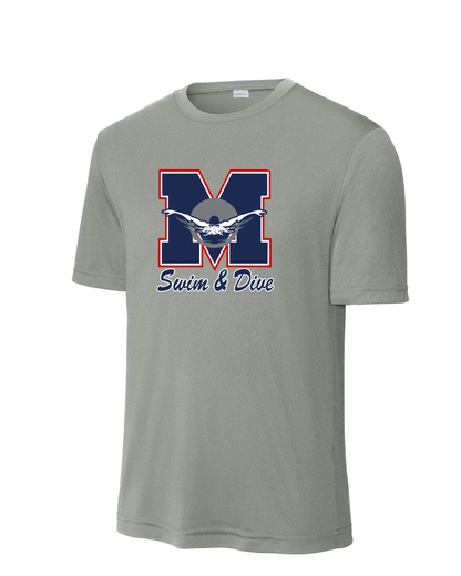 Manvel Swim & Dive-  Manvel Swim Short Sleeve Performance Tee