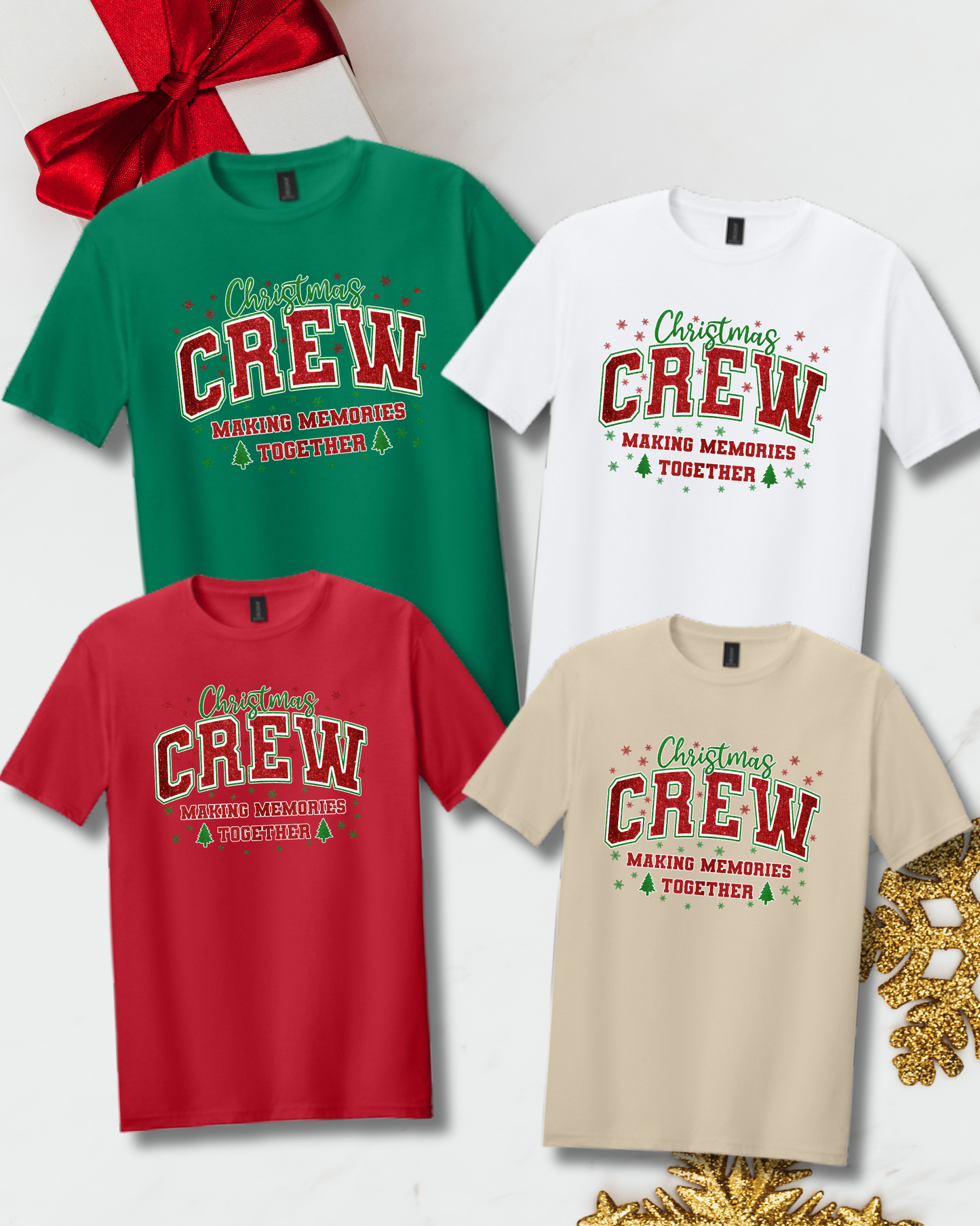 Gift- Family Matching tee - Shimmer Christmas Grew Making Memories Together