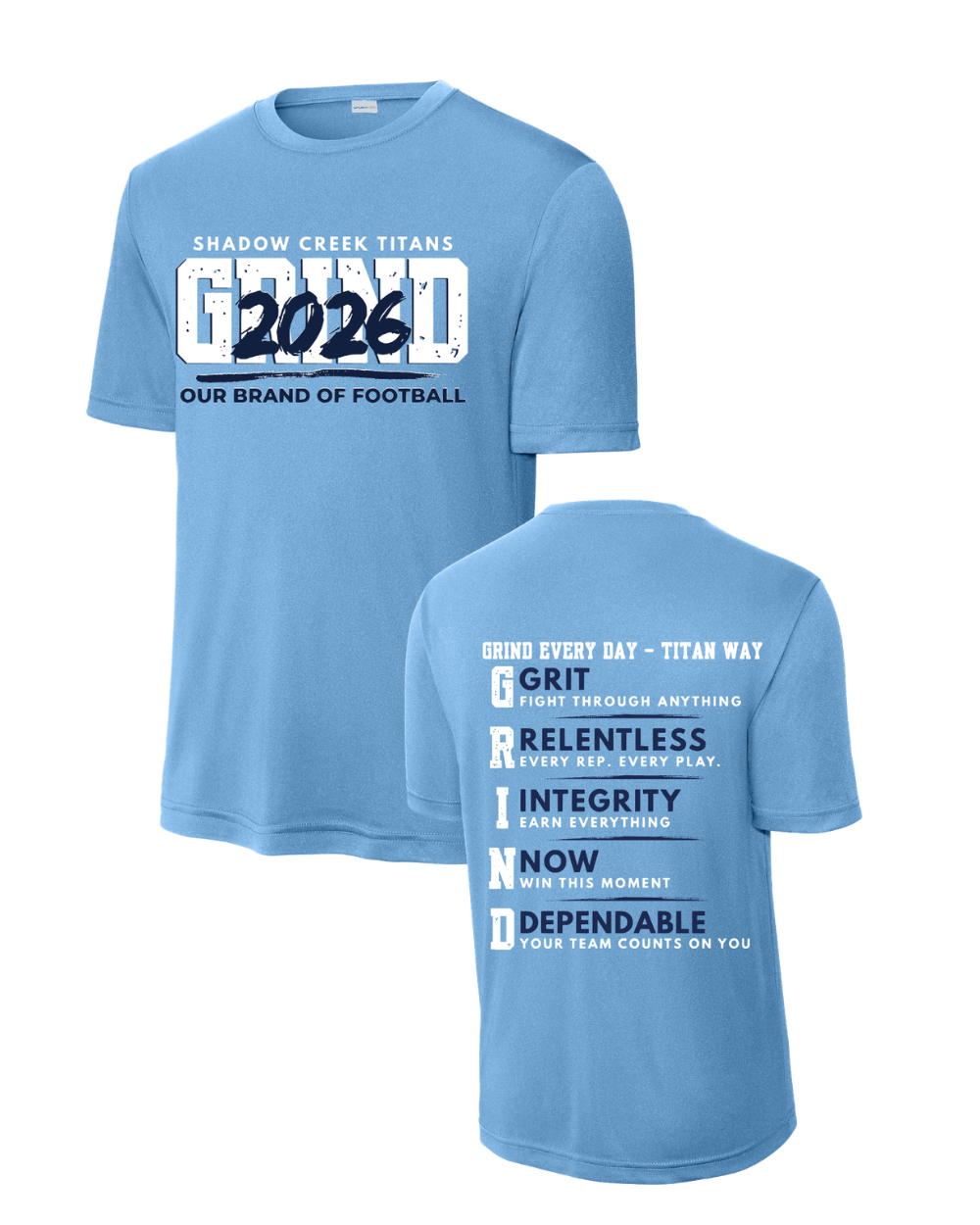 Shadow Creek Titans-  Titans Grind 2026 Short Sleeve Performance Tee