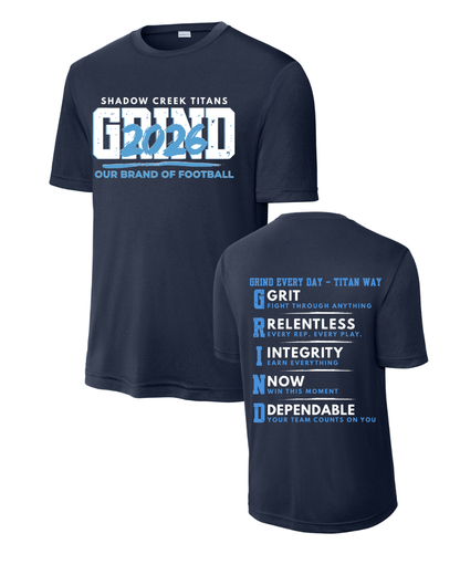 Shadow Creek Titans-  Titans Grind 2026 Short Sleeve Performance Tee