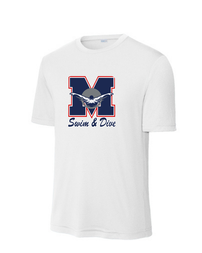 Manvel Swim & Dive-  Manvel Swim Short Sleeve Performance Tee